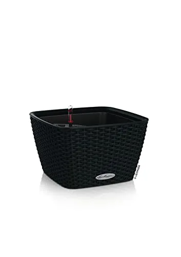 Lechuza Übertopf BACINO Cottage 30 graphitschwarz - Garten-Zubehör mit intelligentem Erdbewässerungssystem und 2 Litern Wasserspeicher – perfekt für gesunde Pflanzen in jedem Raum!