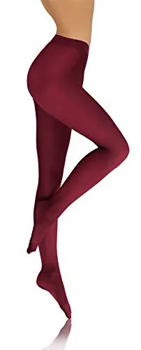 sesto senso Damen Strumpfhose Blickdicht Microfaser 70 DEN bordeaux Weinrot 3 M Bordo