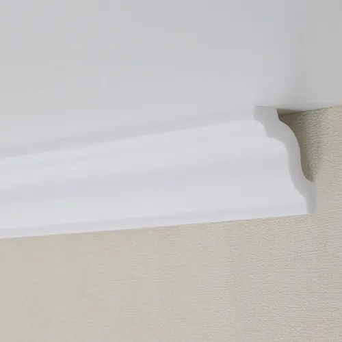 PROVISTON Stuckleiste Polystyrol | 40 x 45 x 2000 mm | Weiß | Deckenleiste