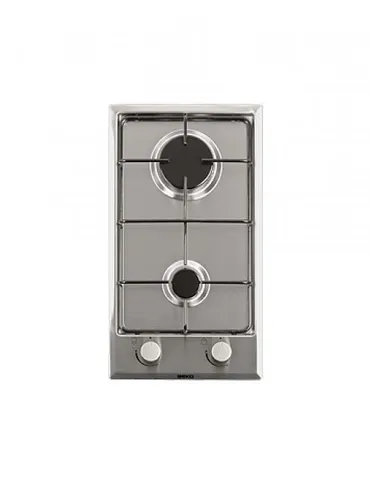 Beko HDCG 32220 SX Kochfeld - Edelstahl Gaskochfeld mit 2 Zonen, ideal für präzises Kochen und schnelle Temperaturkontrolle in Ihrer Küche.
