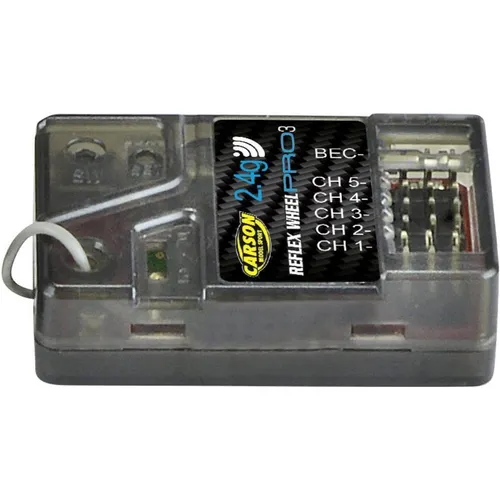 Carson Empf.ReflexWheel PRO3 2,4GHz - Hochwertige RC Modellbau Fernsteuerung - Sender & Empfänger, präzise Steuerung mit 2,4GHz Technologie für optimalen Fahrspaß im RC Modellbau.
