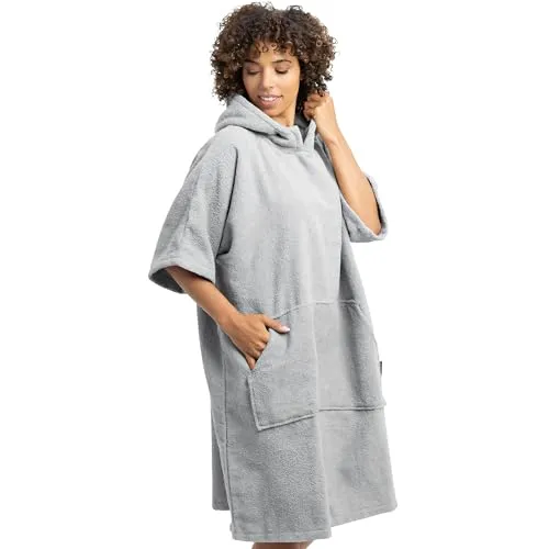 HOMELEVEL Badeponcho Damen und Herren - Unisex Surf Poncho aus 100% Baumwolle - Bademäntel für Damen: Weicher und praktischer Badeponcho aus 100% Baumwolle, ideal für Strand, Schwimmbad oder Sauna. Stylisch und schützend gegen Sonne und Wind.
