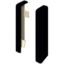 Egger Holzwerkstoffe Sockelleitenendstück Endstück, Schwarz, Kunststoff, 2.2x5.9x2.2 cm, Teppiche & Böden, Bodenbeläge, Bodenzubehör, Sockelleisten