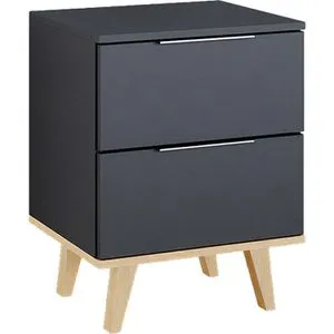 Vicco Kommode Nautica, Anthrazit/Buche, 46 x 61 cm in grau von Vicco