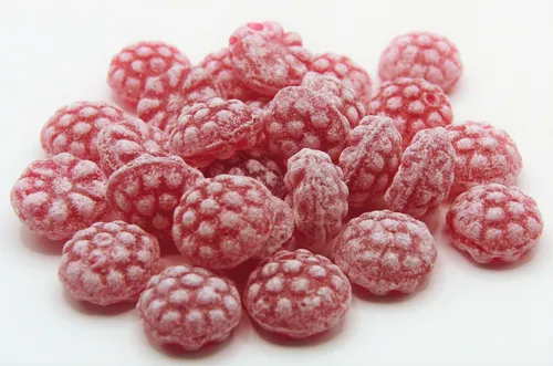 Himbeer Bonbon lecker und groß von pin24shop / Jahrmarktbonbon 1 kg