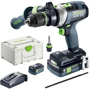 Festool Akku-Schlagbohrschrauber TPC 18/4 5,0/4,0 I-Plus QUADRIVE - Akkuschrauber mit bürstenlosem EC-TEC Motor für maximale Leistung, unverwüstlichem Metallgetriebe und umfangreichem Zubehör im praktischen Systainer.