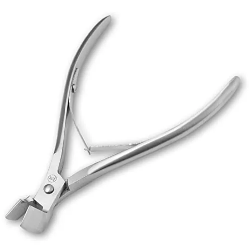 K-Pro Hautzange aus Edelstahl – Profi Nagelhautzange zur Entfernung feiner & rissiger Nagelhaut an Fingern & Zehen – 12 cm Cuticle Nipper mit 1 cm Schnittfläche für Maniküre, Pediküre & Fußpflege