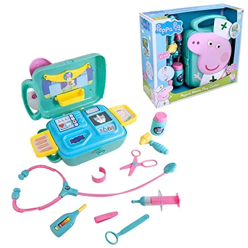 Peppa Wutz Arztkoffer Kinder | Mit Stethoskop, Spritze & mehr