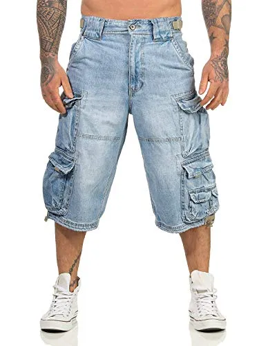 Jet Lag Herren Denim Cargo Shorts Modell 007 von Jet Lag