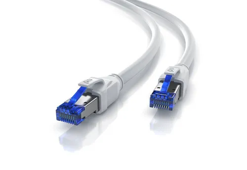 Primewire LAN-Kabel, CAT.8, RJ-45 (Ethernet) (1500 cm), Patchkabel CAT 8 Gigabit Ethernet 40 Gbit/s S/FTP Netzwerkkabel - 15m