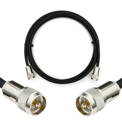 RANGEFUL 7m PL259 UHF Koaxialkabel — Wetterfestes 5D-FB Verlustarmes Ø7.5mm Verlängerungskabel mit PL-259 Stecker — PL Antennenkabel für CB Funk HAM Funkgerät SWR Antennen Amateurfunk