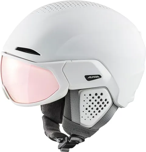 ALPINA Unisex - Erwachsene, ORO QV MIPS Skihelm, White matt, 55-59 cm