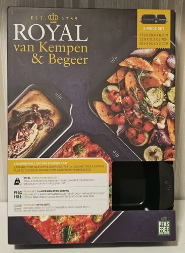 Royal van Kempen & Begeer® Auflaufform 3 er Set Lasagneform Kastenform Backblech