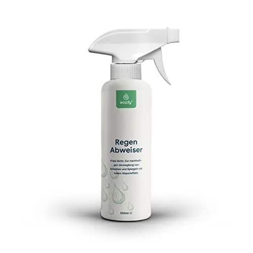 eco:fy Regen Abweiser für Scheiben Spiegel Helmvisiere mit Abperleffekt und Schmutzabweisung Scheibenversiegelung Glasversiegelung Regenabweiser (0,25 Liter)