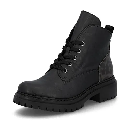 Rieker Damen Biker Boot 72602 - Bequeme Stiefelette in Schwarz, Größe 42 EU - Wanderschuhe mit rutschfester PU-Sohle und schockabsorbierenden Eigenschaften für maximalen Komfort. Ideal für lange Tage und jeden Schritt!