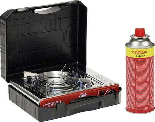 Rothenberger Industrial Gas Camping Kocher Deluxe RS 220 + RoButan 220g 4064161328973 Edelstahl