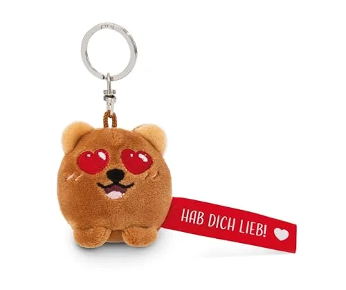 NICI Schlüsselanhänger Bär „Hab dich lieb!“ rot 5cm