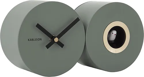 Wall Clock Duo Cuckoo Jungle Green in grün von Karlsson