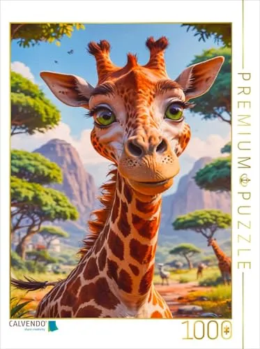 CALVENDO Puzzle Die Giraffe | 1000 Teile für kreative Momente - Entdecken Sie das charmante Giraffen-Puzzle mit 1000 Teilen, das für stundenlangen Spaß sorgt. Ideal für Puzzleliebhaber und Familien, die gemeinsam entspannen möchten.