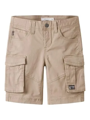 Nkmryan Reg TWI L Shorts 6776-Ba Noos - Shorts für Jungen, coole Cargoshorts mit verstellbarem Bund für optimale Passform und Komfort, ideal für aktive Kids.