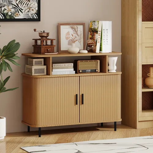 Moderne Kommode Sideboard mit 1 Schublade in beige von Puluomis