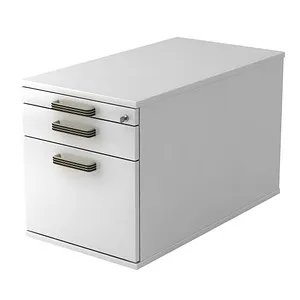HAMMERBACHER Haziender Rollcontainer weiß mit 3 Auszügen - Rollcontainer mit 3 Auszügen, ideal für Ordnung am Arbeitsplatz. Mit Selbsteinzug, Soft-Stopp und zentraler Abschließbarkeit für mehr Sicherheit.