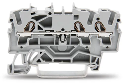 WAGO 2002-1301 3-Leiter-Durchgangsklemme 0,25-4mm² grau