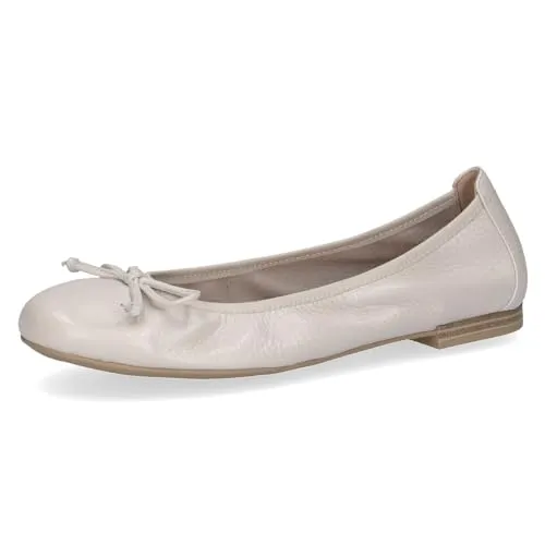 CAPRICE Ballerina 9-22108-42 136 G-Weite - Damen-Ballerinas aus hochwertigem Leder in G-Weite für extra Komfort, mit CAP Memo-Technologie für optimale Dämpfung und einem angenehmen Tragegefühl.