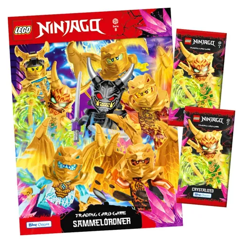 Lego Ninjago Karten Trading Cards Serie 8 - CRYSTALIZED - 1 Mappe + 2 Booster