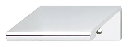 Gedotec Möbelgriff Küche Kantengriff Schubladen-Griff - Zurigo | Aluminium silber matt | Schrankgriff Länge 40 mm | Türgriff für rückseitige Verschraubung | 1 Stück - Design Griffleiste mit Schrauben