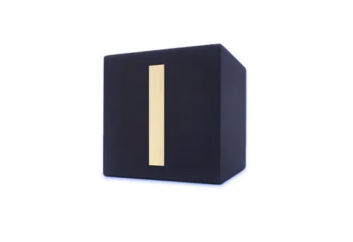 Kopper-24 Deko-Buchstaben Holzbuchstabe Würfel, 5 x 5 cm, schwarz, Buchstabe I