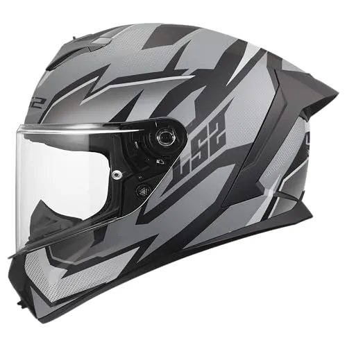 LS2 FF820 Rapid III Xtrem Helm – Schwarz/Grau, Größe M (57/58)
