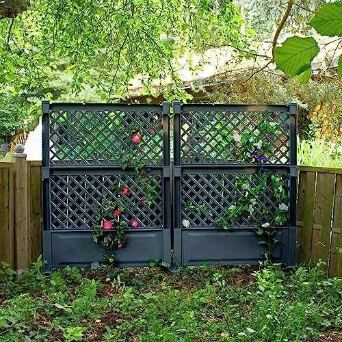 NYVI Spalier mit Erdspießen 140x100 cm – 2er Set Rankgitter von NYVI