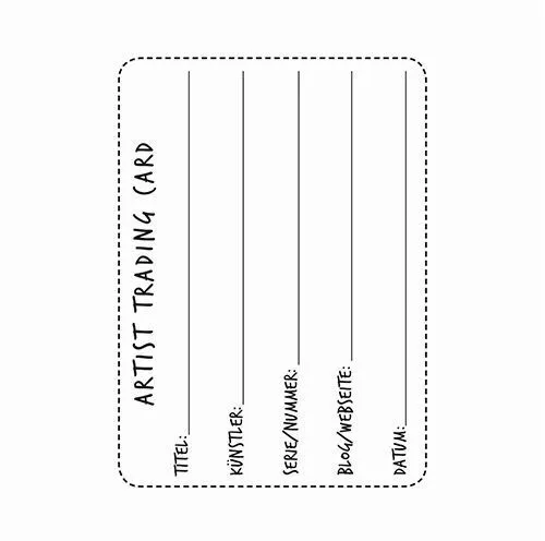 Efco Stempel Clear „ARTIST TRADING CARD