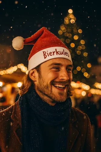 Deggelbam Bommelmütze Weihnachtsmannmütze Nikolausmütze mit lustiger Aufschrift (Partymütze, Skimütze, Weihnachtsmarktmütze, Wintermarktmütze, Glühweinchen, Suffine, Zipfelklatscher, Harry Shotter, Bibi Shotberg) Bierkules, Bibi Shotberg, Hans im Suff, Harry Shotter, Robin Schluck