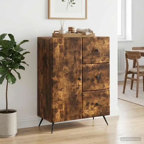 vidaXL Sideboard Geräucherte Eiche 66 x 34,5 x 90 cm