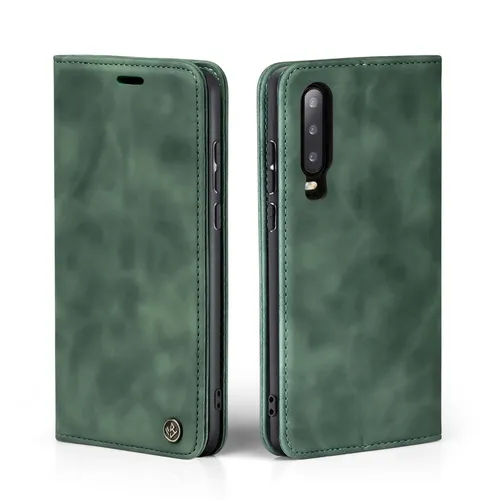 Handy Hülle für Huawei P30 Klapp Magnet Smartphone Cover Case Grün