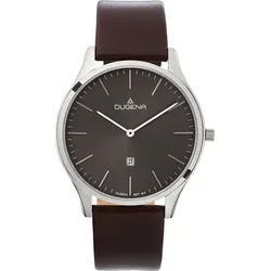 Dugena 4461051 Herren Armbanduhr - Quarz Plano Schwarz/Weiß - Elegante Herren Armbanduhr mit Saphirglas und edlem Edelstahlgehäuse. Ideal für jeden Anlass, bietet Datumsanzeige und Wasserdichtigkeit bis 3 ATM.