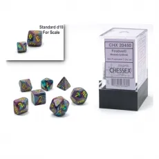 Chessex Würfel - MINI Festive Mosaic/yellow (7-Mini-Würfelset) 292747