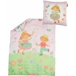 Puppenbettdecke (44 x 34 cm) mit Kissen (16 x 16 cm) 
