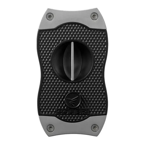 Colibri Zigarrenschneider (Diamond V-Cut / Kerbschnitt) schwarz/chrom