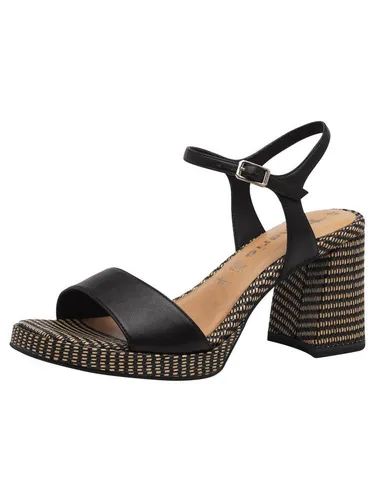 Tamaris Sandalette mit Blockabsatz - Wanderschuhe für modebewusste Frauen, mit auffälliger Absatzgestaltung und ANTIslide-Technologie für sicheren Halt – ideal für stilvolle Auftritte.