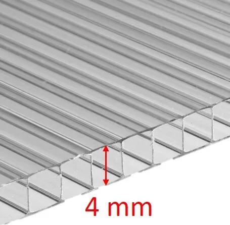 Polycarbonat Stegplatten 4 mm 121 x 27.5 cm klar UV-geschützt von Ezooza 10 x