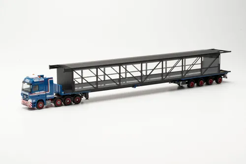 Herpa 314749 Mercedes Schwerlast-Sattelzug mit Brücke Seeland Transporte / Minia