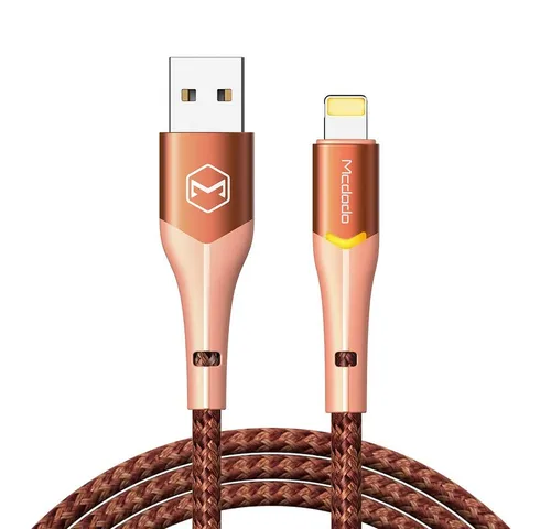 mcdodo Mcdodo Magnificence Blitz Kabel mit LED Ladekabel 2A Nylon für iPhone USB-Kabel, Lightning, (120 cm)