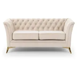 S-STYLE Chesterfield Einzelsofa Wilhelm – Beige – 175 cm von S-STYLE