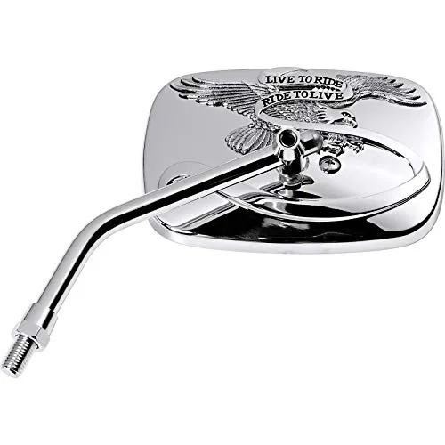 Hashiru Lenkerspiegel M10x1,25R ST03 Eckig - Chrom - Für Motorrad