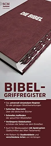 Bibel-Griffregister rot in rot von SCM R.Brockhaus