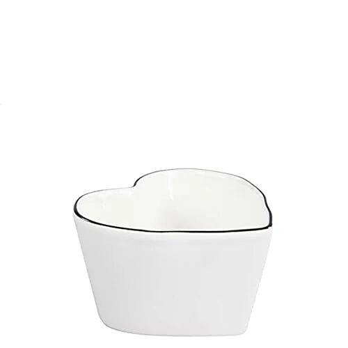 Bastion Collections Schüssel, Herzform, klein, Einheitsgröße, Schwarz