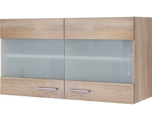 Flex Well Hängeschrank Samoa mit Glastür 100 cm in beige von Flex-Well